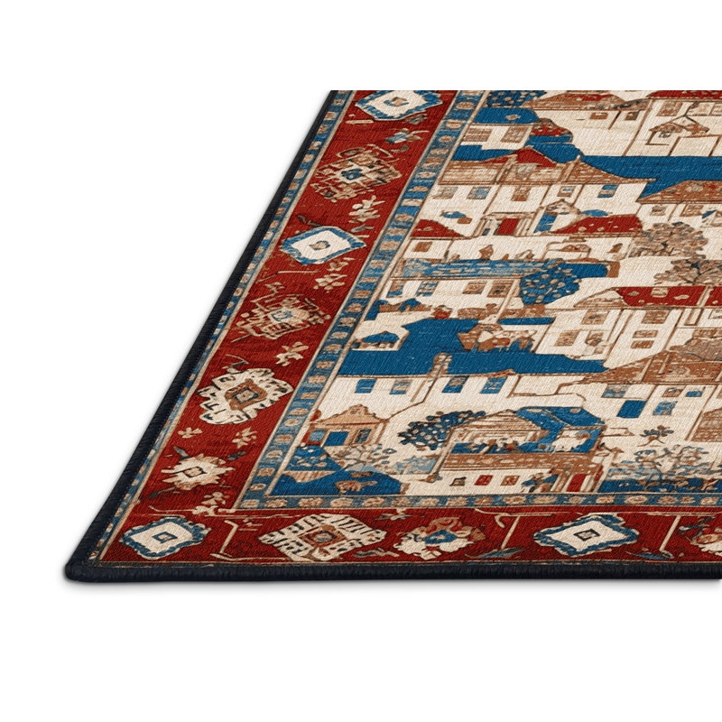 Tapis turc noir lavable à la machine, Rectangulaire 2 pi x 3 pi