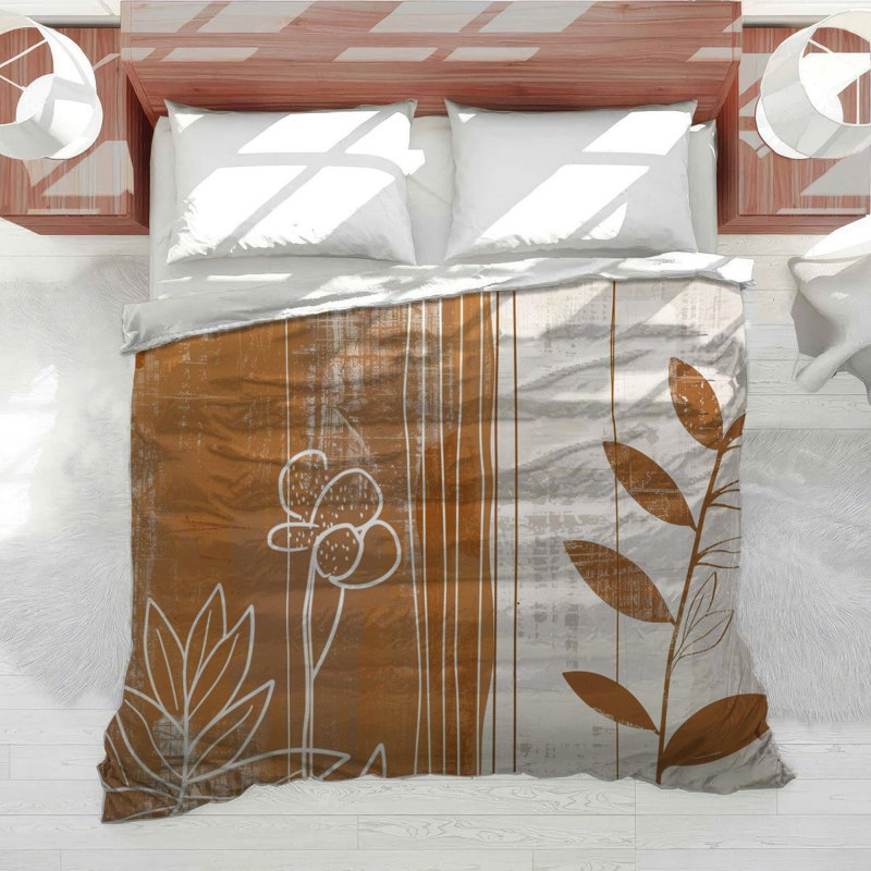 Literie fraîche à motif floral, Édredon très grand