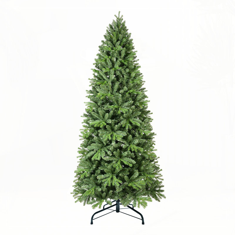 Arbre de Noël 7,5 pi avec 1599 pointes en PE + PVC - Arbre de Noël avec branches articulées, Non, H 7,5 pi