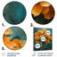 Hortensia orange et bleu qui fleurit en été I - impression d'art mural hortensia-413932575-413932773