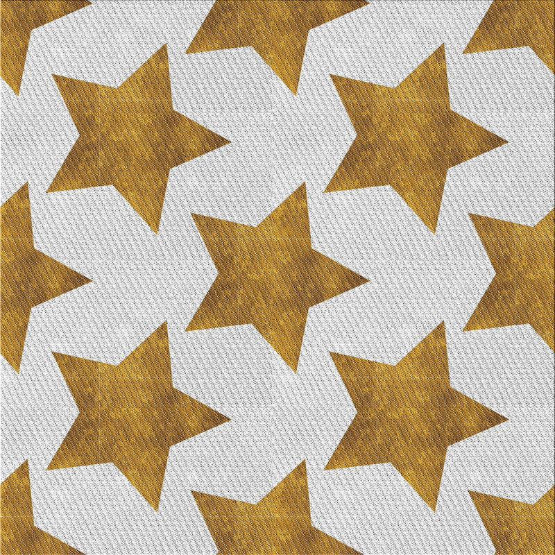 Tapis beige/orange à motifs, Carré 3 pi