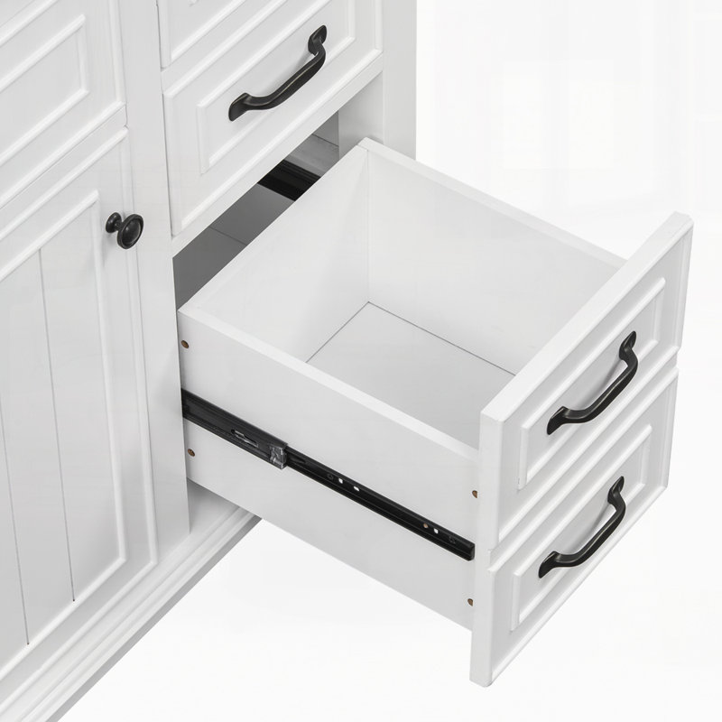 Meuble-lavabo 36 po avec lavabo en céramique, Blanc