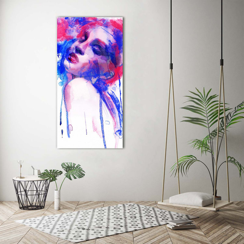 Abstraction Of A Woman - Wrapped Canvas Print