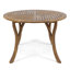 Élégante table circulaire d'extérieur en bois d'acacia, pour tout ensemble de patio-1860984968