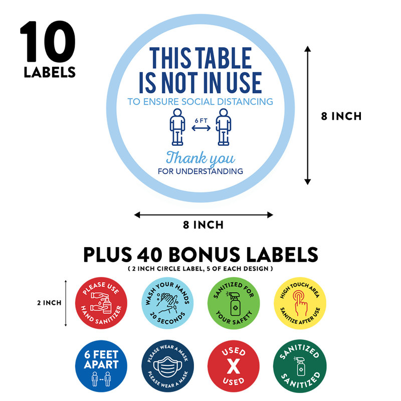 This Table is Not in Use to Ensure Thank You for Your Understanding Business Sign