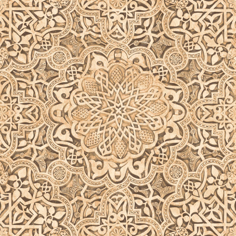 Jamir 10m x 53cm Wallpaper Roll, Brown