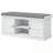 Shoe Bench with Cushion and Adjustable Shelf