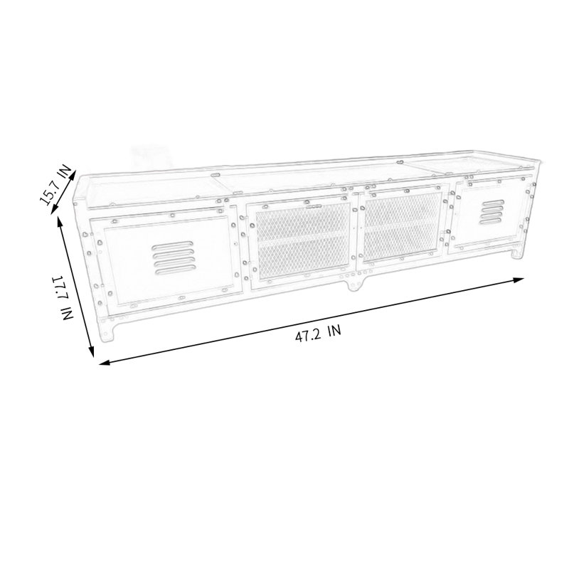 Crédence de rangement l 47,24 po Kalaina, Argent