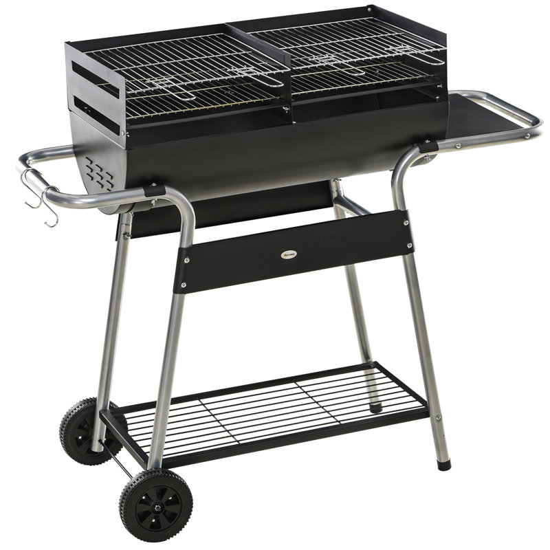Outsunny 130cm W Portable Charcoal Grill