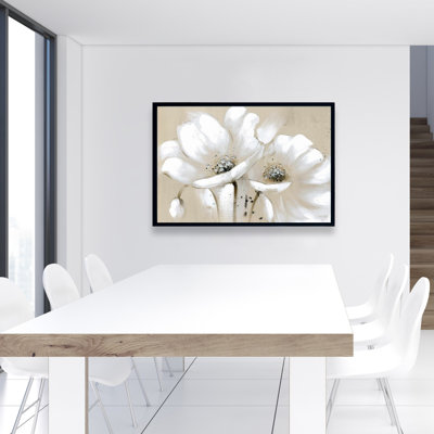 " White Abstract Wild Flowers "