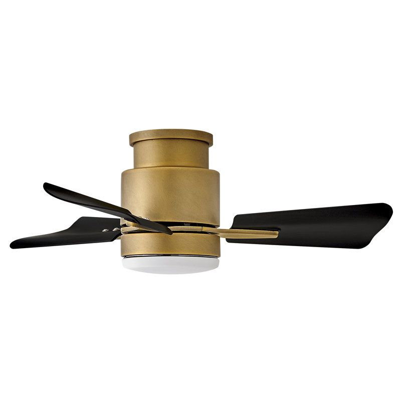 Ventilateur de plafond standard à 3 pales de 30 po à DEL avec commande murale et ensemble d'éclairage Leventhal inclus