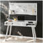 Bureau d'ordinateur avec rangement blanc magnétique effaçable à sec Techni Mobile