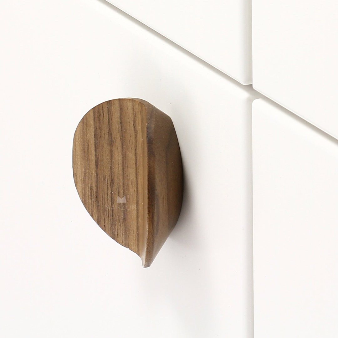 Designer Wood Wing Cabinet Knob Manzoni 