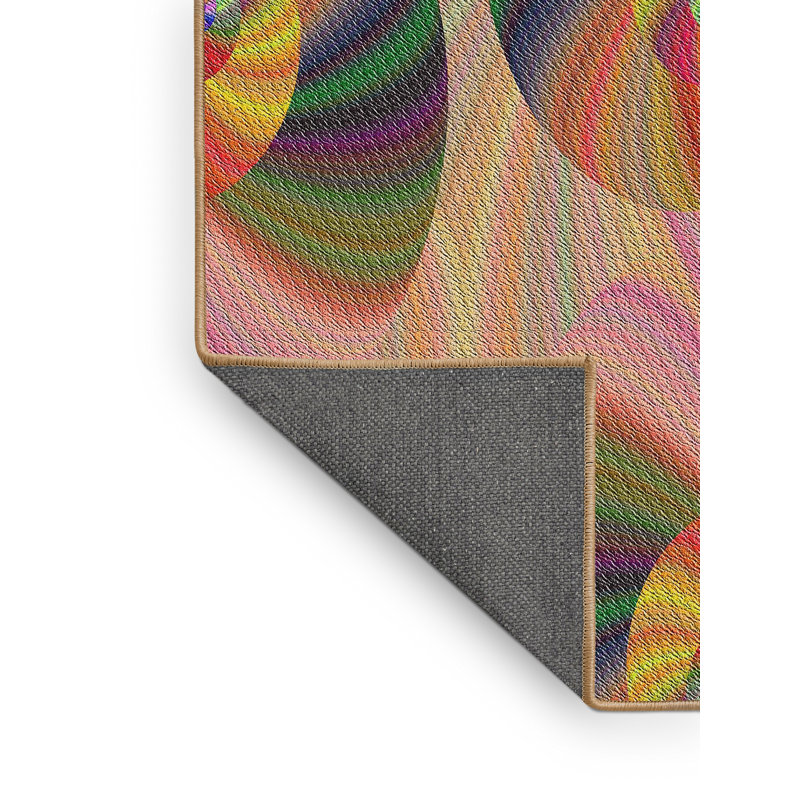 Tapis décoratif rose, Rectangle 3 pi x 5 pi