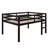 Full Size Bed Frame, Rubber Wood Loft Bed With Ladder, Low Height Design Loft Bed