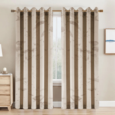 Crushed Velvet Eyelet Window Curtains
