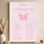 Affirmations quotidiennes avec papillon rose et citations positives - Impression d'art mural moderne sur toile tendue sur châssis, 91,4 cm (H) x 61 cm (L), prête à être accrochée