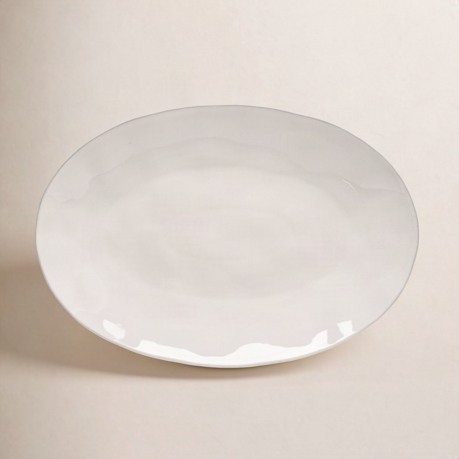 Livia Oval Platter, White
