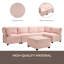 Canapé modulaire modulaire en forme de U avec méridienne réversible Canapé modulaire modulaire, canapé convertible 6 places, parfait pour le salon-129539950