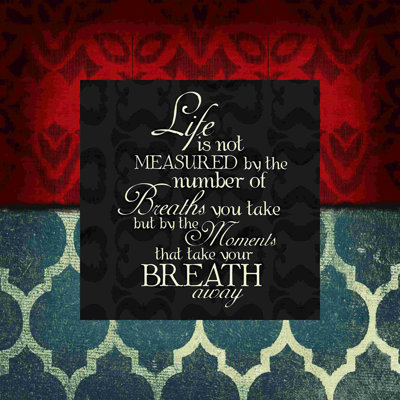 «Life Breath 4», art textuel sur toile tendue
