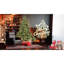 Arbre de Noël de 5 pi, 350 lumières Ul, 1129 pointes pe / mixtes, silhouette à base large, structure à charnières, support de support en métal stable