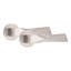 1 Pair Modern Aura Design Premium Door Handles on Round Rose in Satin Nickel Finish