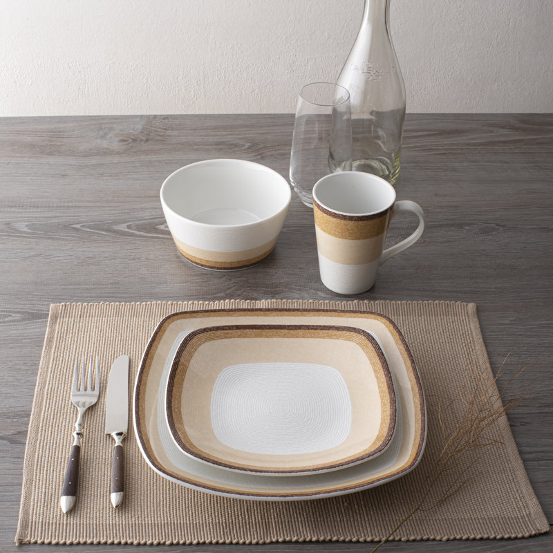 Assiettes à salade carrées Noritake Colorscapes Layers, 8 1/4 po, Désert