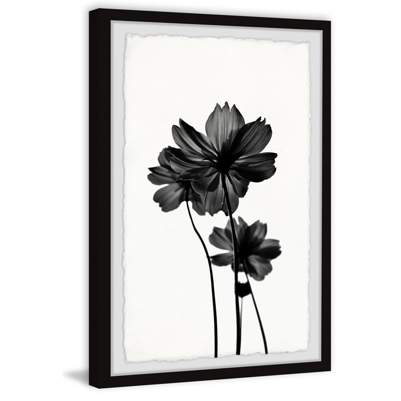 Reflective Petals - Single Picture Frame Painting, 91cm H x 61cm W x 3.81cm D