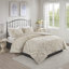 Ensemble d'édredon damassé et touffeté en chenille de coton 3 pièces Viola-127823359-124297623