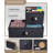 Sorbus 9 Drawers Dresser with Steel Frame and Wood Top in Black and Wood Top