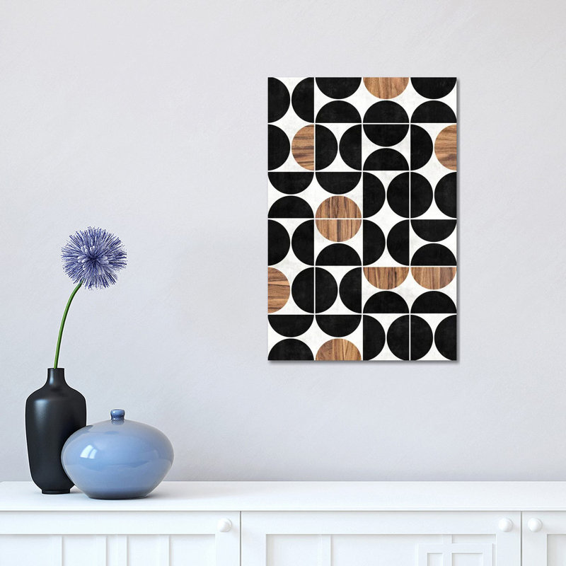 «Mid-Century Modern Pattern No.1» par Zoltan Ratko, impression sur toile tendue, H 18 po x l 12 po x 1,5 po