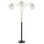 Lampe sur pied à arc moderne en cristal doré 3 lumières 85 "Brio-1979589413-1979589401-1979589403