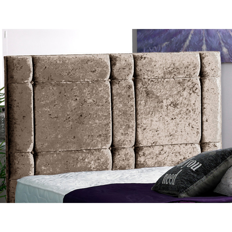 Uma Upholstered Bed, Truffle Crush Velvet, Double (4'6)