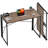 Folding Desk No Assembly Required, 39.4 Inch Writing Computer Desk Space Saving Foldable Table Simple Home Office Desk,Brown