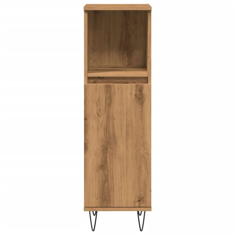 Ashkum Freestanding Bathroom Cabinet, Artisian Oak