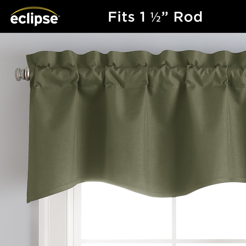Kendall Solid Scalloped Window Valance, Artichoke
