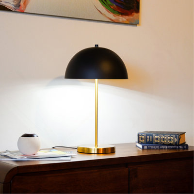 Modern Style Table Lamp Bedside Lamp Bedroom/Living Room Creative Nordic Simple Minimalist Desk Lamp, Stratos Table Lamp - Black Outer - White Inner 110~120V