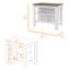 Armoire pour îlot de cuisine blanc avec 2 lignes élégantes