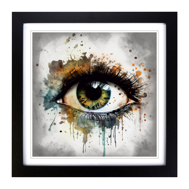 Single Picture Frame Print on Wood, Black