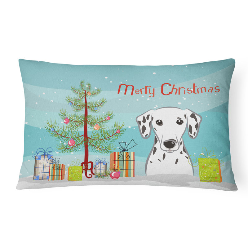  Coussin décoratif intérieur / extérieur Christmas Tree and Dalmatian