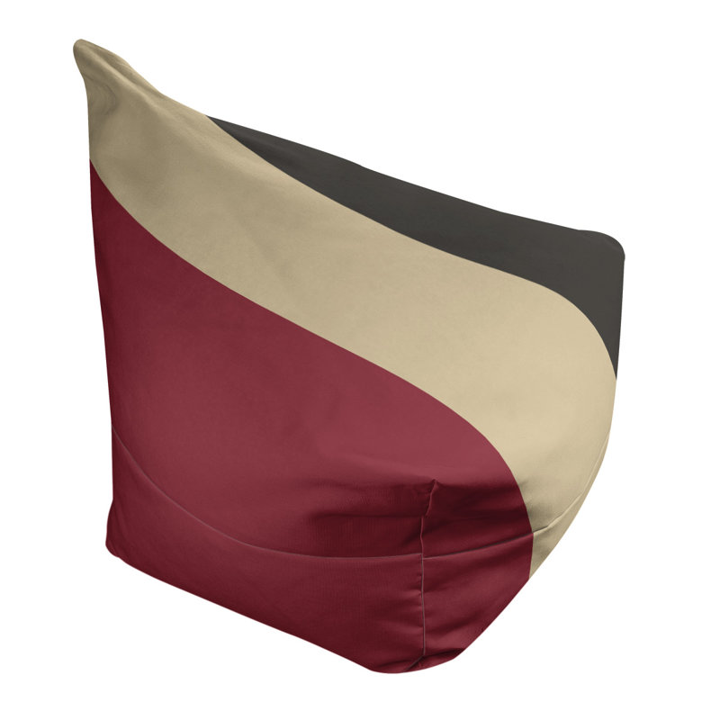 Classic Bean Bag, 30" H x 27" W x 27" D, Brick Red/Desert Sand/Black