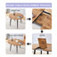 Ensemble de table de salle à manger moderne extensible avec 4 chaises en polyuréthane gris clair - meubles de cuisine convertibles ronds à ovales-289558452-289558455