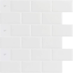 10'' W x 10'' L PVC Peel and Stick Mosaic Tile
