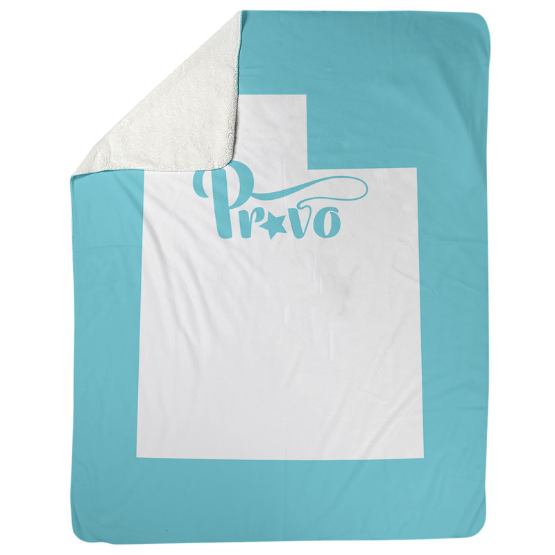 Jeté polaire provo utah, l 52,5 po x L 62,5 po, Bleu sarcelle