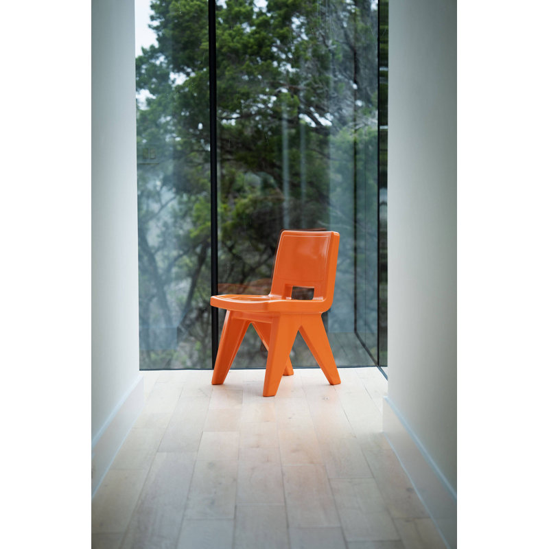 Fresco Outdoor Dining Side Chair, Vintage Orange