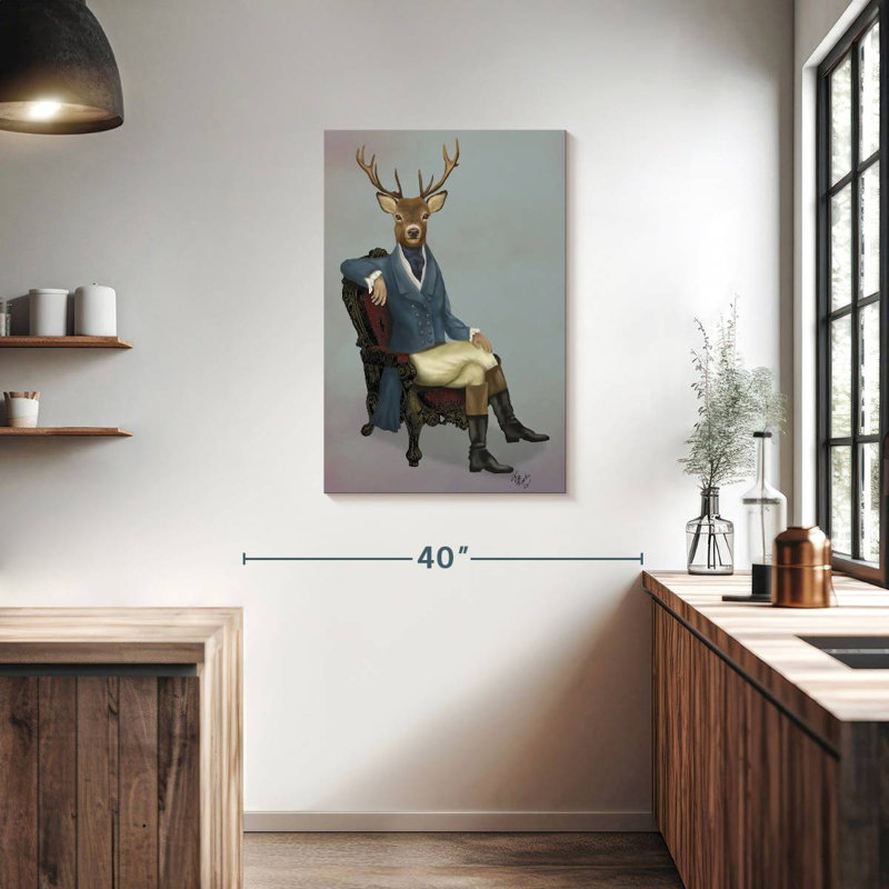 Cerf distingué Brampt complet, H 36 po x l 24 po