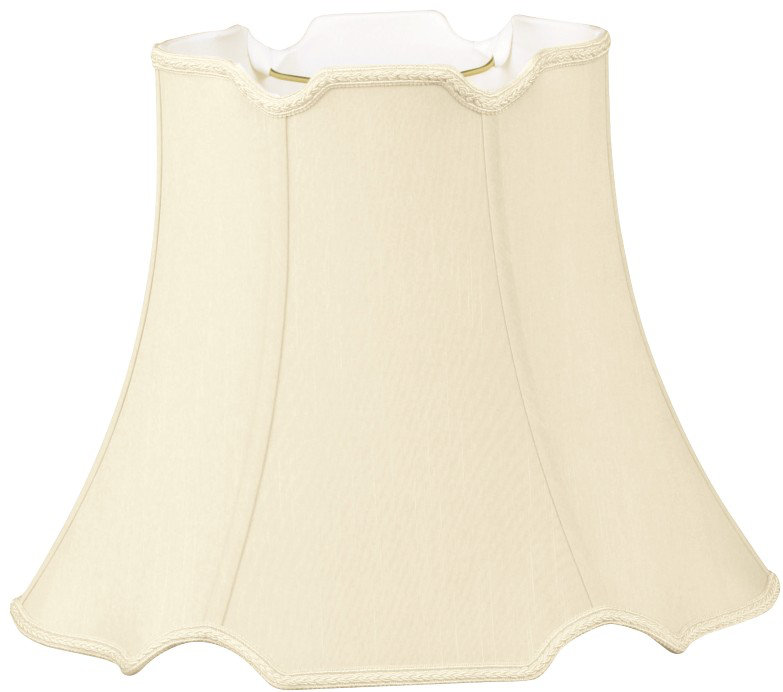Abat-jour cloche en soie / shantung (araignée), Beige, H 10,63 po x l 14 po x P 14 po