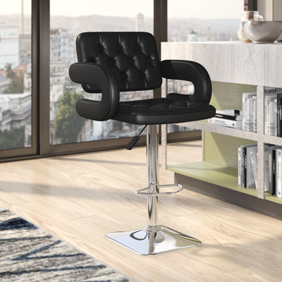 Swivel Upholstered Adjustable Height Counter Stool