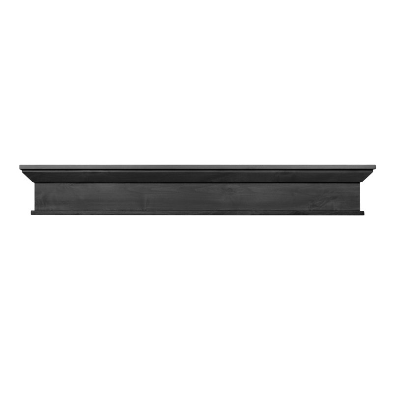 Hiromichi Fireplace Mantel, 60", Satin Black