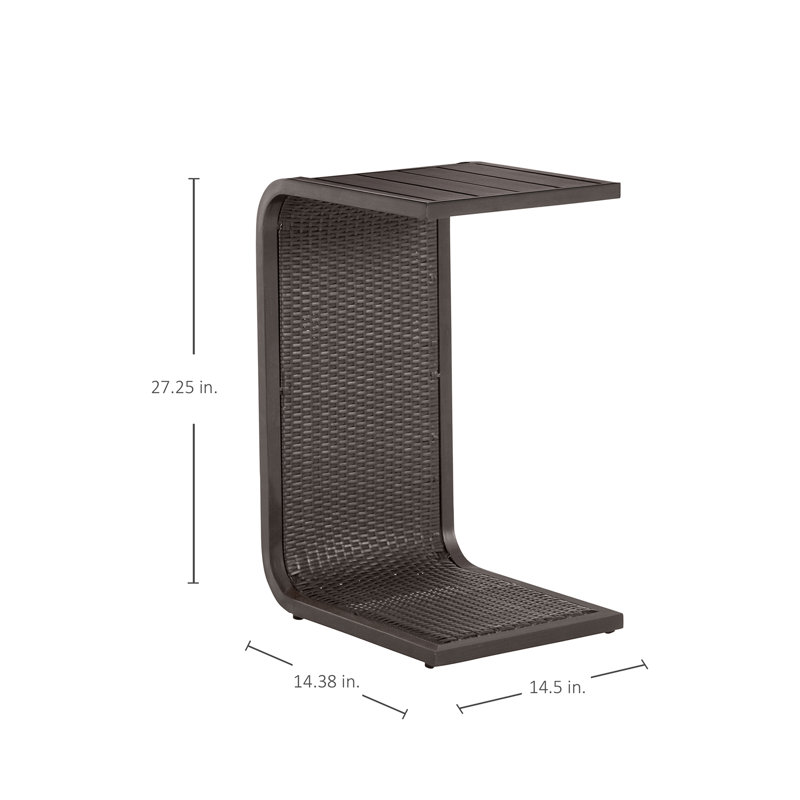 Outdoor Side Table, Black Walnut